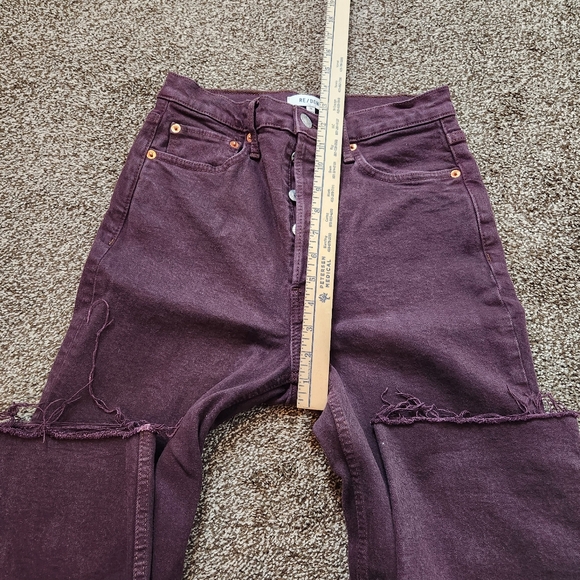 Re/Done 90's High Rise Loose Wine Dipped Size 26 - Picture 6 of 9